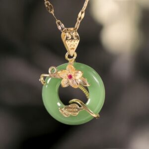 Jade Flower Pendant