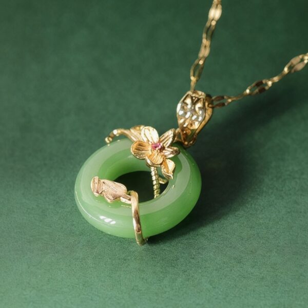 Jade Flower Pendant